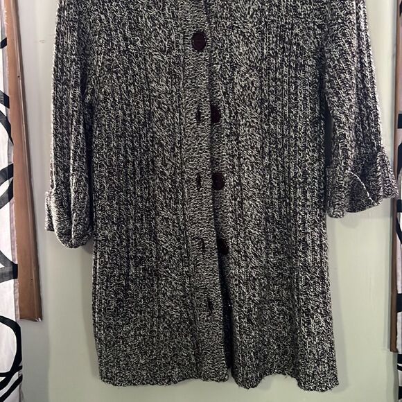 Reference Point Multi-Color Brown Button Down Cardigan Sweater Size Large - Picture 6 of 15